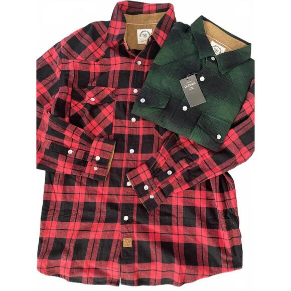 dubinik Other - Dubinik Customized Version Men's Plaid Flannel Shirts Large Red Green Cotton